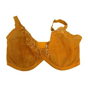 Curvy Kate Yellow Lace Sheer Full Cup Bra 36J Gorgeous Everyday Comfort Uplift
